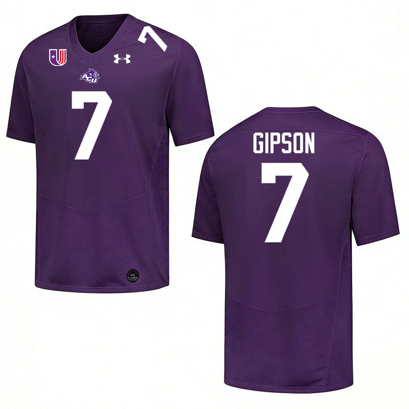 Abilene Christian Wildcats #7 Javon Gipson College Football Jerseys,Uniforms Stitched-Purple